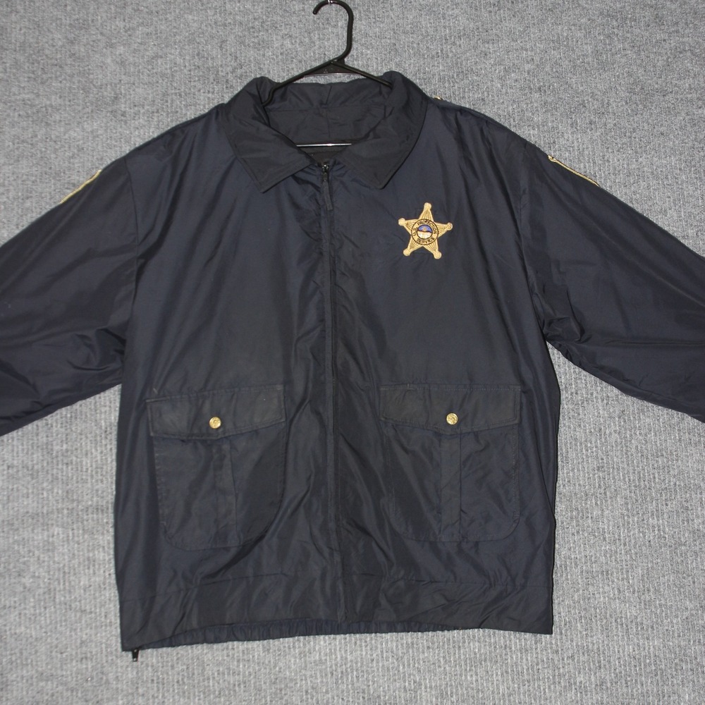 Vintage Galls Jacket Mens XL Blue US Protection Service Water Resistant Workwear
